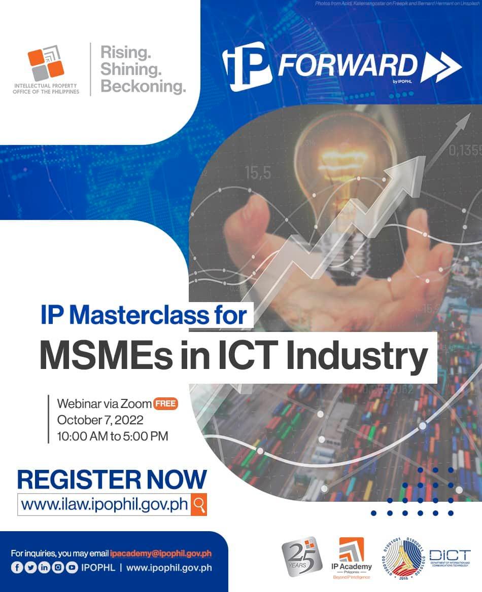 IP Forward>> IP Masterclass for MSMEs in ICT Industry
