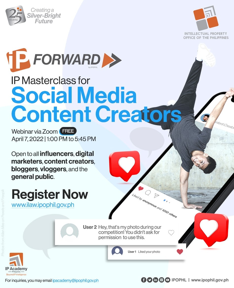 IP Forward>>IP Masterclass for Social Media Content Creators
